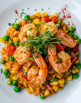 peruvian shrimp paella