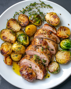 pork tenderloin with brussels