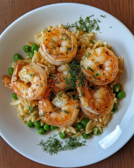 garlic shrimp with orzo