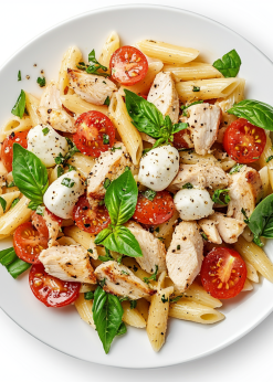 chicken basil pasta salad