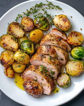 pork tenderloin with brussels