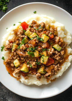 turkey zucchini picadillo