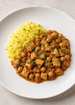 butter chicken garbanzo stew