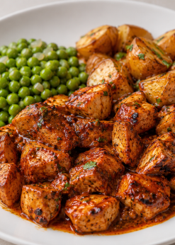 chicken anticuchero with potatoes