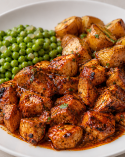 chicken anticuchero with potatoes