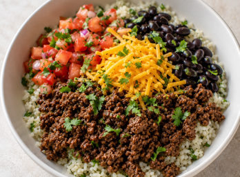 beef taco bowl