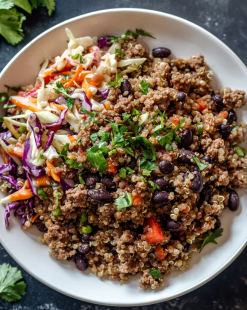 beef picadillo with quinoa