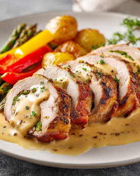 stuffed pork loin with potatoes 44733316