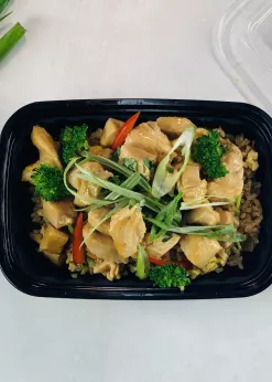Bourbon Chicken with Brown Rice