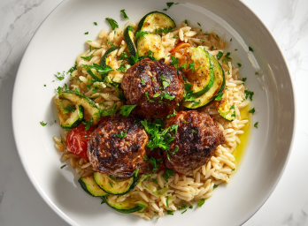 angus beef meatballs zucchini orzo 7a82e9ac
