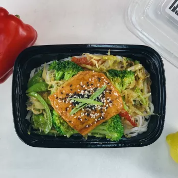 Miso Glazed Salmon with Veggie Lo Mein Miso Glazed Salmon with Veggie Lo Mein