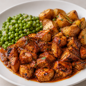 Chicken Anticuchero with Roasted Potatoes & Green Peas