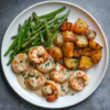 Shrimp al Ajillo with Haricot Verts and Potatoes