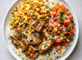 chicken and corn rice bowl 033f4686
