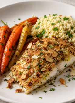 almond crusted fish with couscous 167c02ee