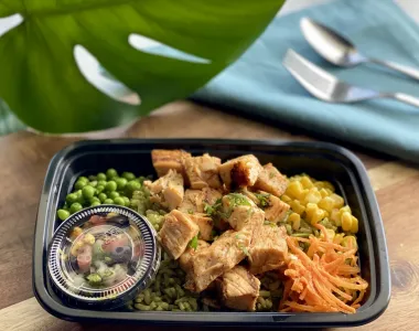 Mexican Cilantro Chicken Brown Rice Bowl