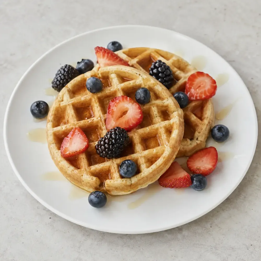 protein waffles fresh berries 3a8e602a