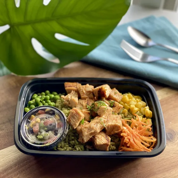 Mexican Cilantro Chicken Brown Rice Bowl