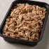 Slow Roasted Pulled Pork in a black meal-prep container.