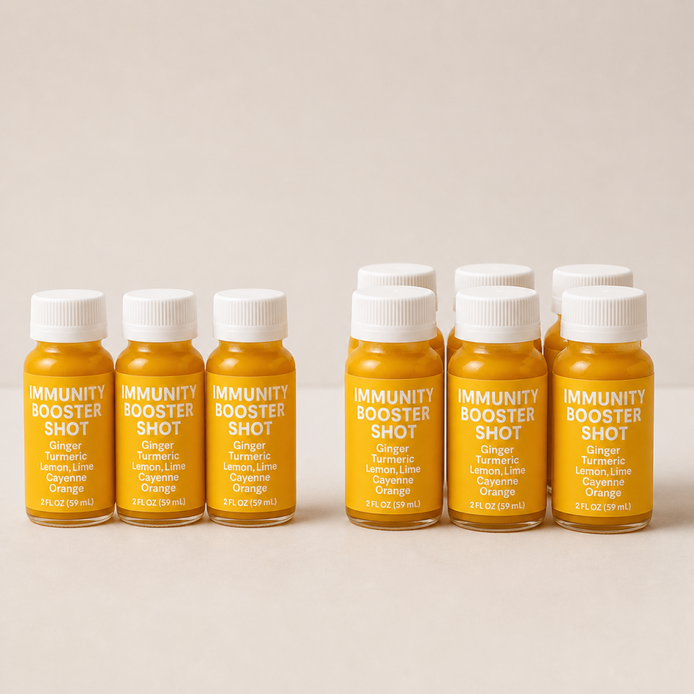 Three-pack and six-pack of immunity booster shots