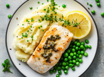 lemon caper fish with mash d7b00062