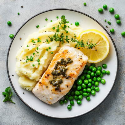lemon caper fish with mash de0be773